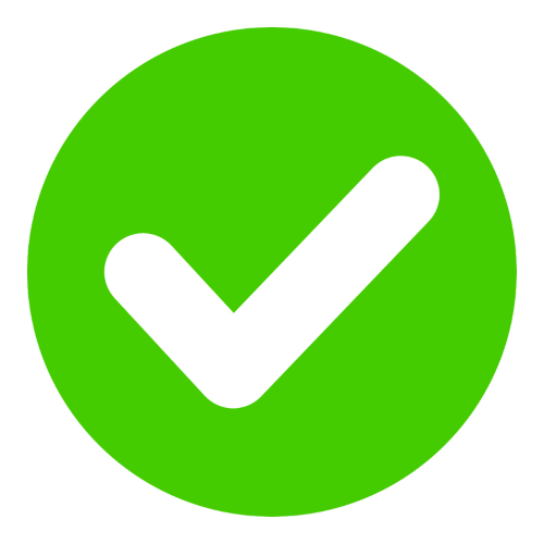 green checkmark